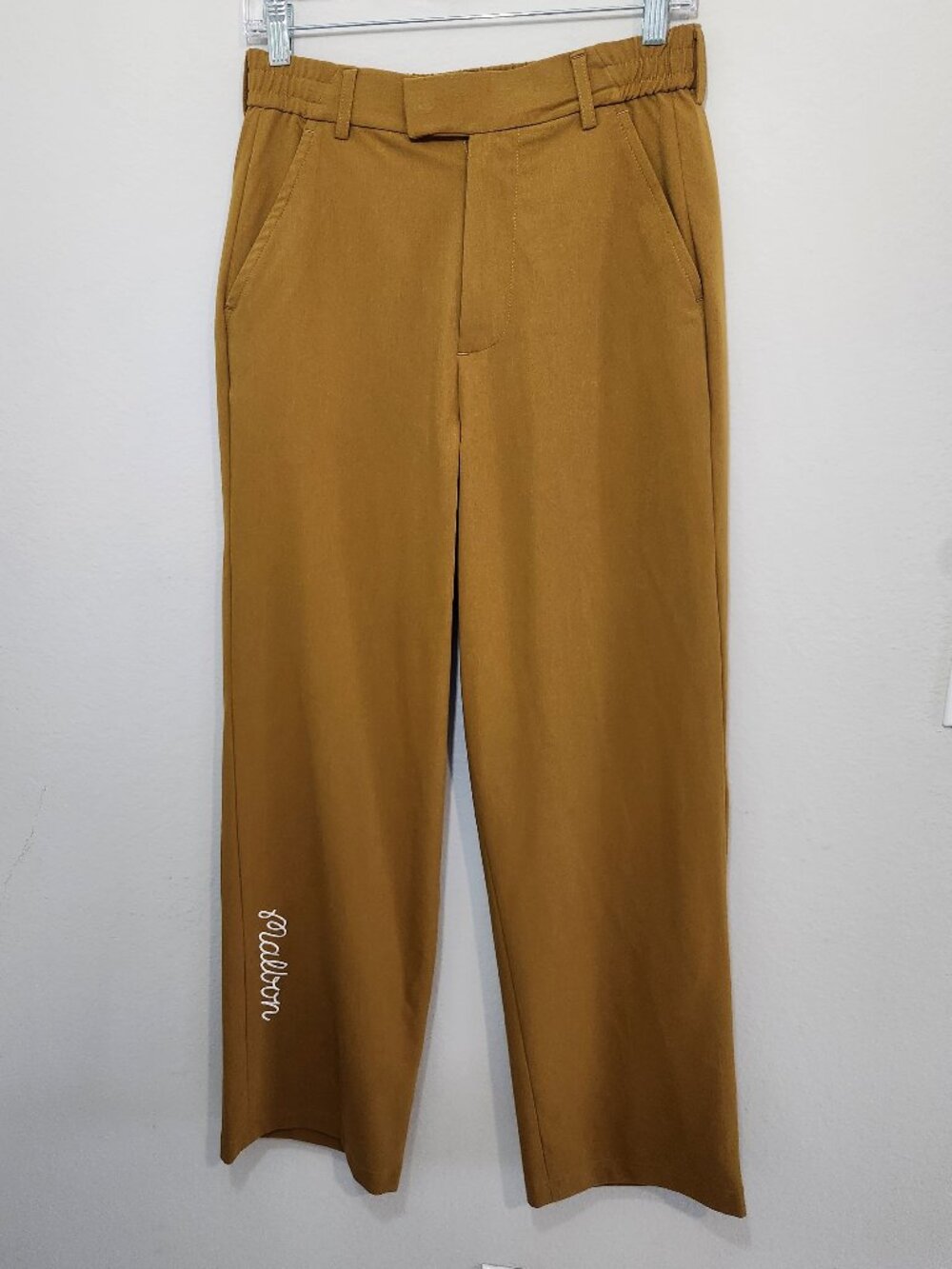 MALBON GOLF CONDOR COOLCORE PERFOMANCE PANTS-TOBACCO MUSTARD WOMEN'S SIZE S (30)